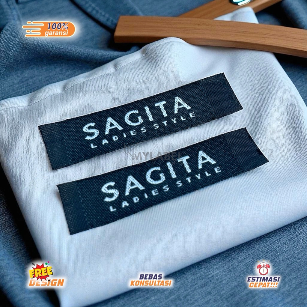 Mylabel Woven Leher / Woven Kerah /woven bordir/woven tenun/label kain/woven label