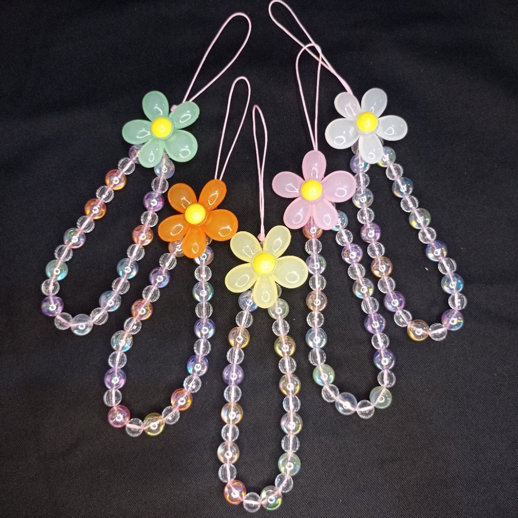 PHONE STRAP / GELANG MANIK HP / TALI HP MANIK-MANIK / TALI GANTUNGAN HANDPHONE PENDEK SILIKON / LANY