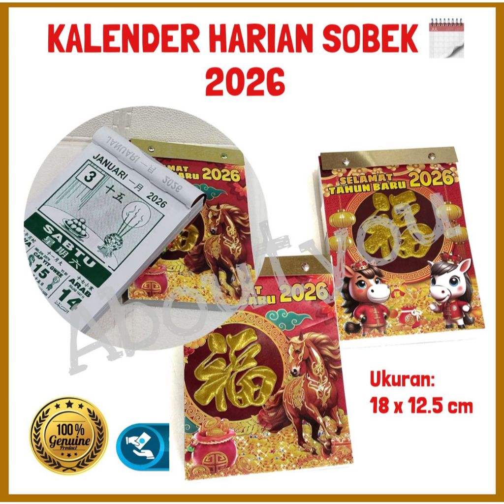 Kalender Harian SOBEK 2026 Kalender 2026 Cina Pasaran Jawa ARAB Lengkap Terbaru