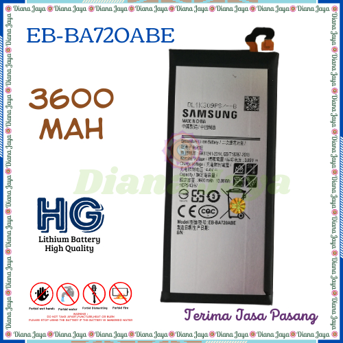 Baterai Samsung A720 / A7 2017 SM-A720F / J730 / J7 Pro SM-J730G / EB-BA720ABE ORI HG