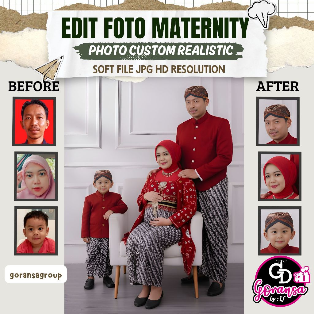 JASA EDIT FOTO MATERNITY | EDIT FOTO IBU HAMIL CUSTOM TEMA SOFT FILE HD RESOLUTION