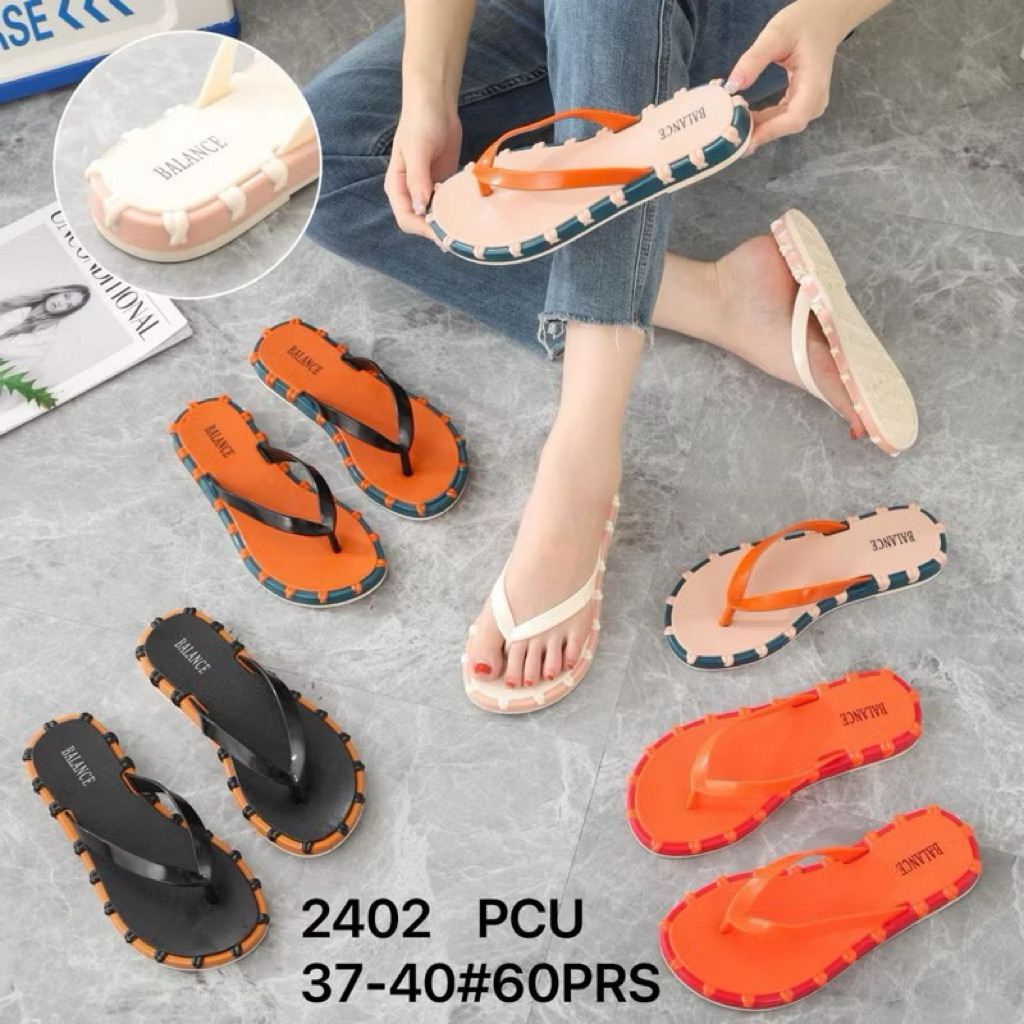 SANDAL JELLY KARET JEPIT POLOS WANITA DEWASA MELISS BALANCE FLAT Sandal jepit Sandal jepit Cewe Kare