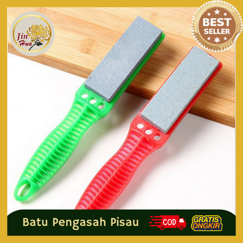 JH Batu Asah Pisau / Batu Pengasah Pisau / Pengasah Pisau / Batu Pengasah Pisau Dengan Gagang