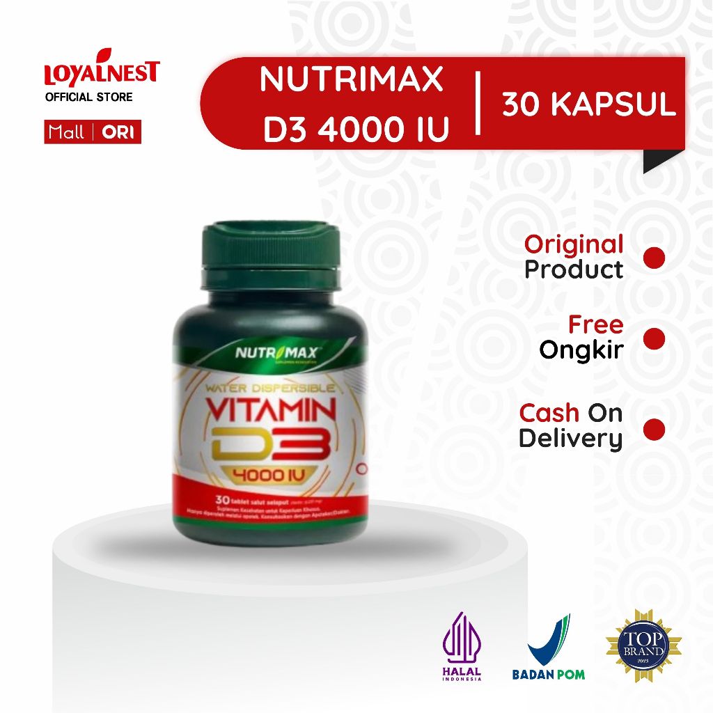 Nutrimax D3 4000 IU, Vit Vitamin D 3 4000IU isi 30