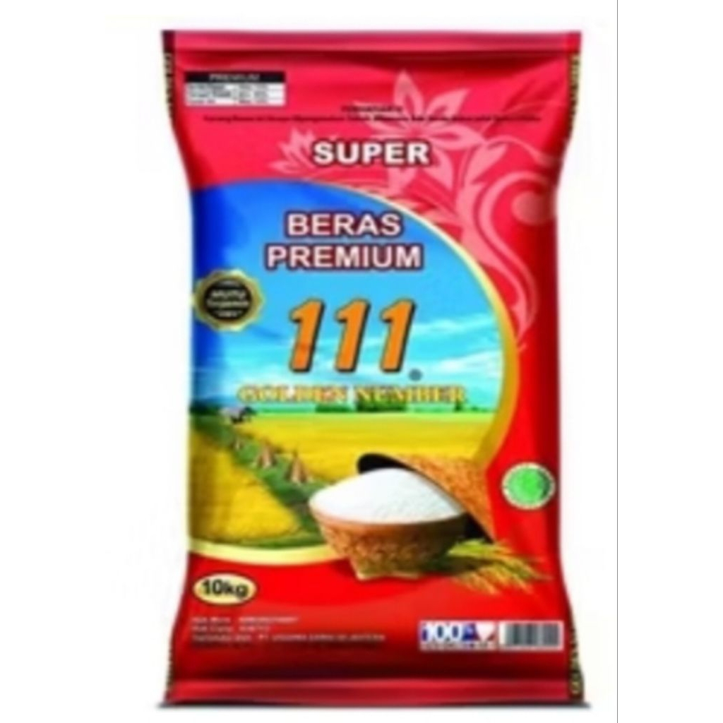medan, beras premium golden number 111 merah @10kg