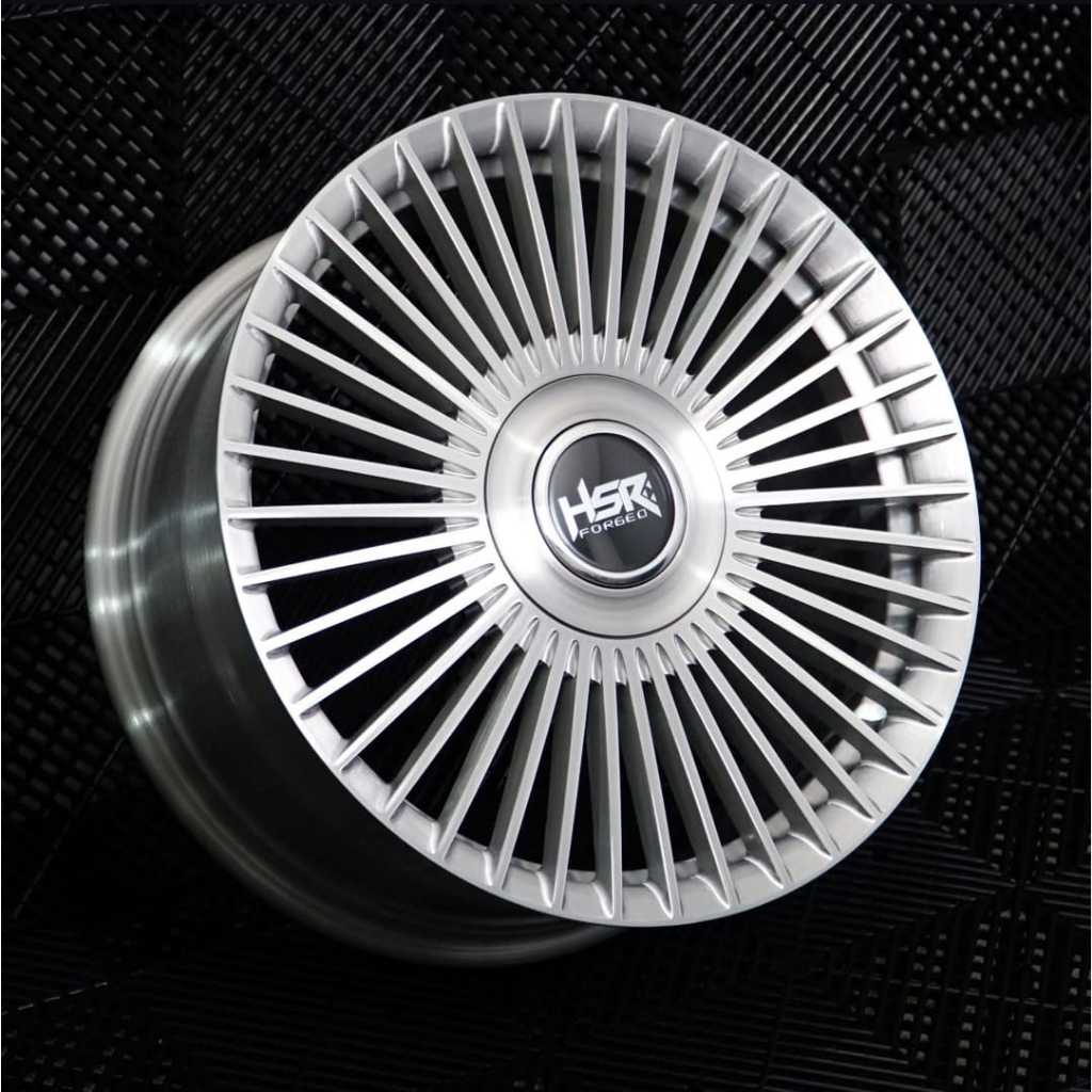 JUAL VELG HSR FORGED MS RING 19 PCD 5X114,3 ( Bisa Custem Velg ) SILVER BRUSH JAKARTA TIMUR