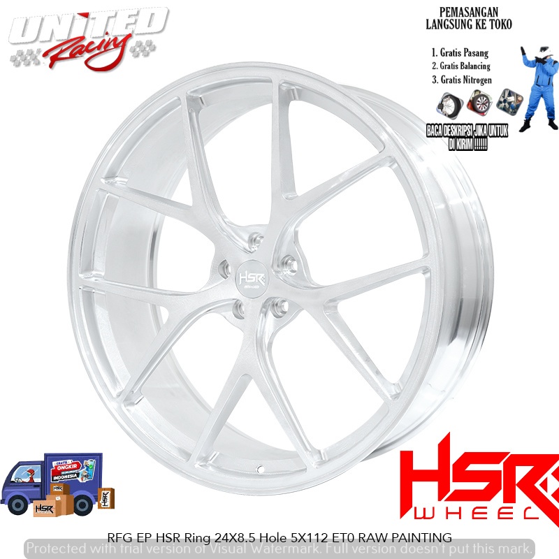 JUAL VELG RFG EP HSR FORGED RING 24 PCD 5X112 ( Bisa Custem Velg ) R24 RAW PAINTING