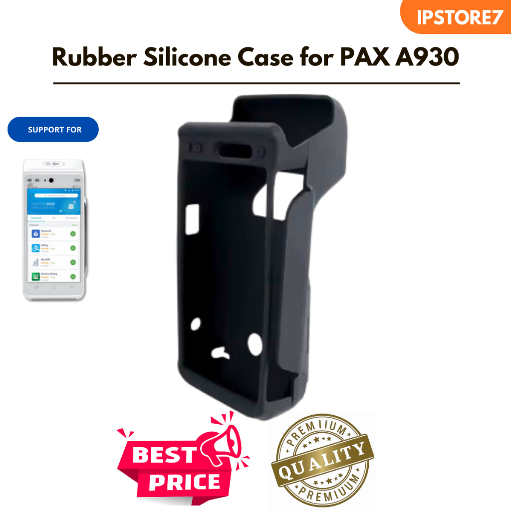 Rubber Silicone Case Karet Silikon untuk Mesin EDC PAX A930 EDC PAX A 930 Warna Hitam