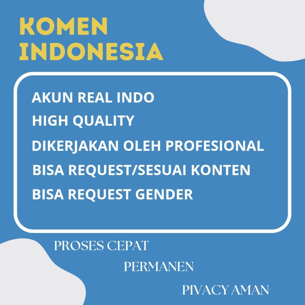 JASA KOMEN INSTAGRAM KOMEN TIKTOK KOMEN FACEBOOK KOMEN YT