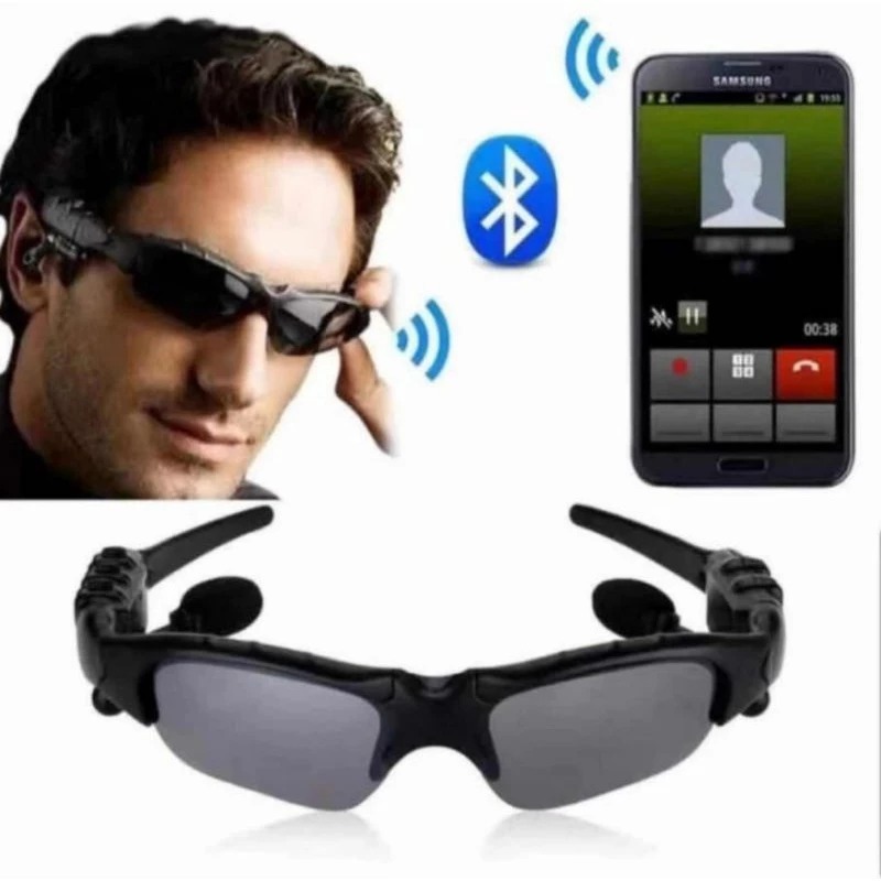 KACA MATA MUSIC MP3 KACAMATA SUNGLASSES SPORT BLUETOOTH HEADSET WIRELESS FASHION PRIA