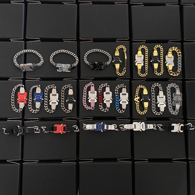 1017 ALYX 9SM - Rollercoaster-Buckled Chained Bracelet [All Variants]
