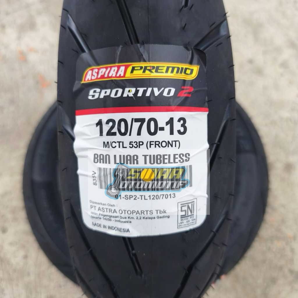 Ban Tubeless Aspira Premio Sportivo2 120/70-13 140/70-13