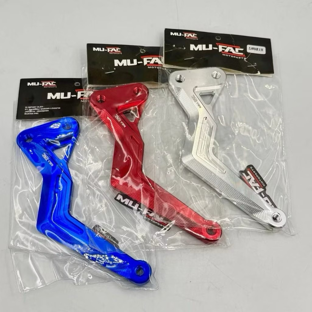 Breket Knalpot Mio 2Tc CNC Silver Biru Merah Pnp Mio Karbu Sporty Smile Breket knalpot cnc Mio