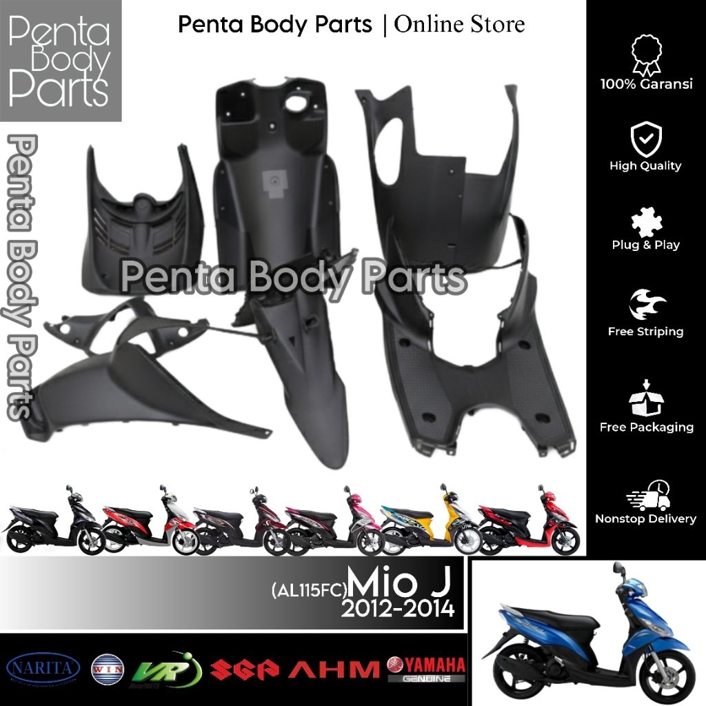 Full Set Cover Body Kasar Yamaha Mio J (AL115FC) - Ful Bodi Kasar Mio J 2012-2014