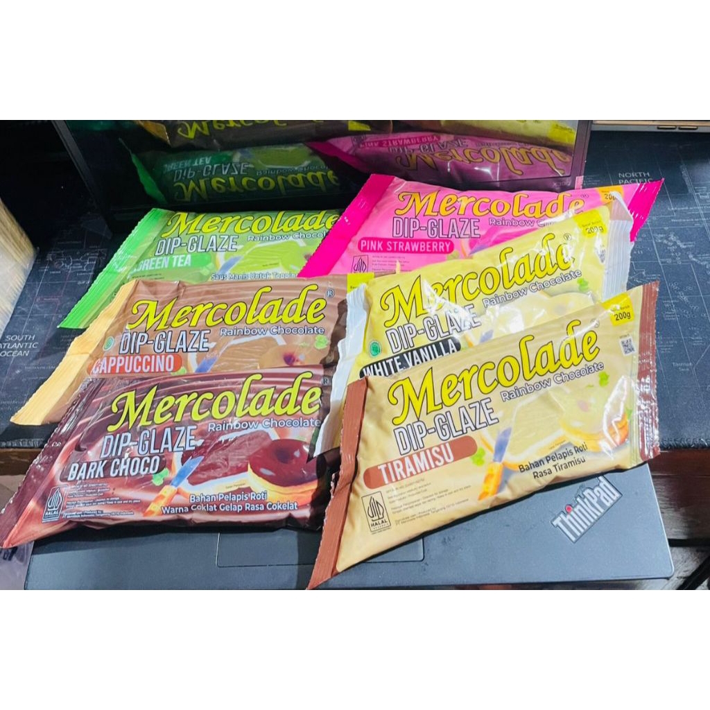 200gr Dip Glaze Mercolade Rainbow/Glaze Donat/Topping Donat/Mercolade