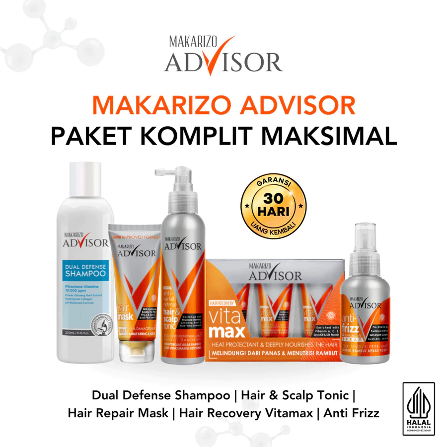 Makarizo Advisor Hair Repair Mask | Makarizo Advisor Anti Frizz | CLINICAL SHAMPOO - Dual Defense Sh