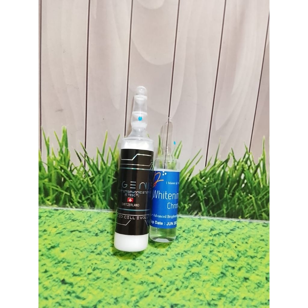 EVGENIS STEM CELL + WHITENING BOOSTER 1 SET EVGENIS DAN WHITENING BOOSTER ECERAN EVGENIS ECERAN BOST