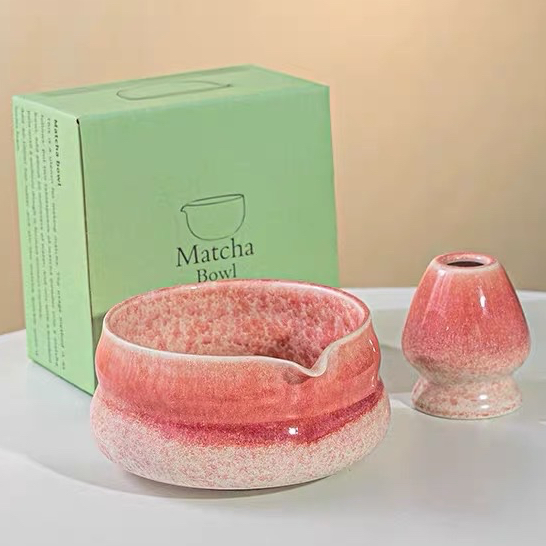 2 IN 1 MATCHA BOWL + CHASEN HOLDER / ALAT MATCHA MAKING SET JAPANESE MATCHA TEA SETS / PREMIUM MATCH