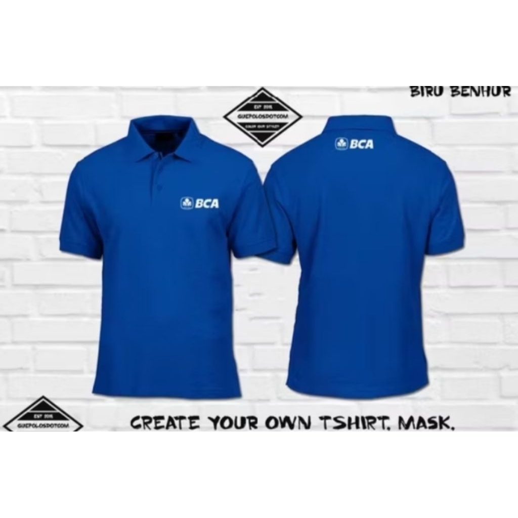 POLO SHIRT BCA-poloshirts Bank BCA Central/kaos kerah Bank BCA BUMN