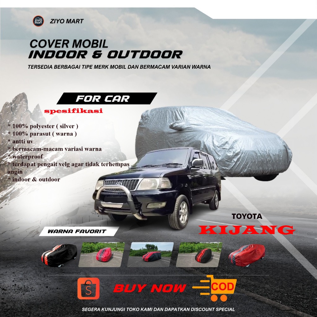Selimut Cover Mobil Toyota KIJANG SUPER / LGX / LSX / LX / KRISTA dengan Pengait VELG BAN