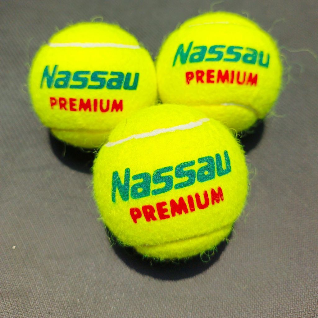 BOLA TENNIS PADEL BARU TERMURAH MERK NASSAU PRO , NASSAU 1 2 3 4, PREMIUM, SMASH. BUKAN BOLA TENIS S