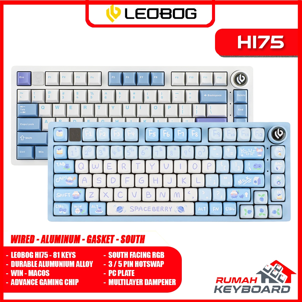 LEOBOG HI75 - 75% - Wired - Aluminum - Gasket - South RGB - Special Edition - Mechanical Keyboard