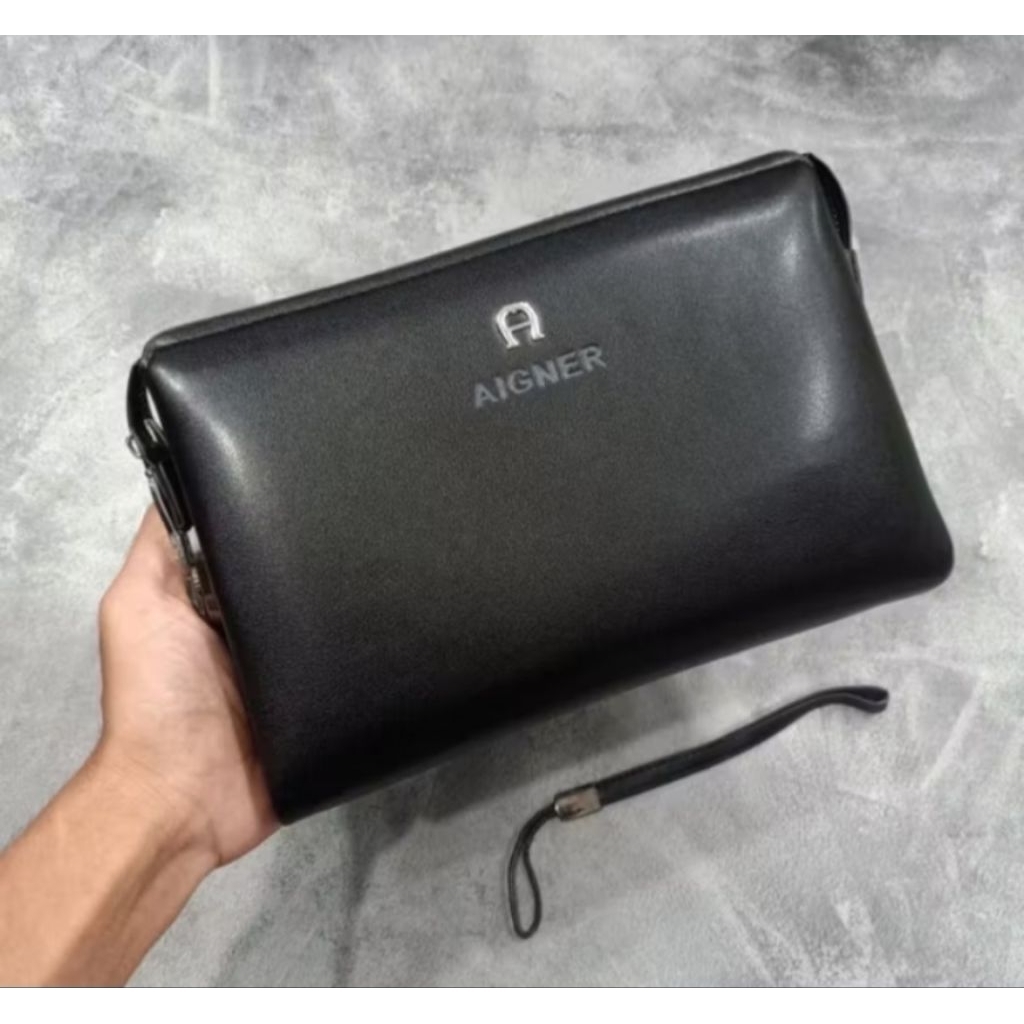 Tas Handbag Kulit Aigner Tas Unisex Exklusive Authentic Import