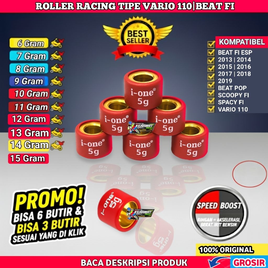 ROLLER ( BF ) ROLER LOLER RULER RACING VARIO 110 KARBU BEAT FI SCOOPY ESP I-ONE ORIGINAL