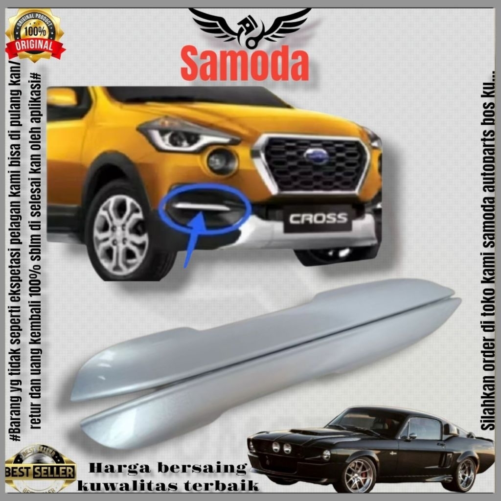 LIST BEMPER DEPAN MOBIL DATSUN GO CROSS ORIGINAL/GARNIS FLOGHLAMP BEMPER DEPAN DATSUN GO CROSS/SAMOD