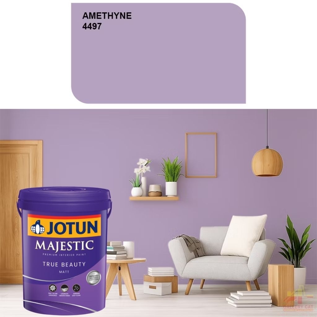 Cat Tembok Jotun Majestic True Beauty Matt Amethyne 4497 (2,5L) - Cat Dinding Tembok Interior
