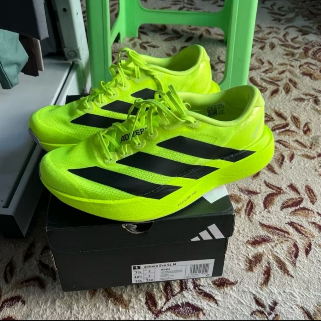 adidas adizero evo SL lucid lemon original size 40 2/3