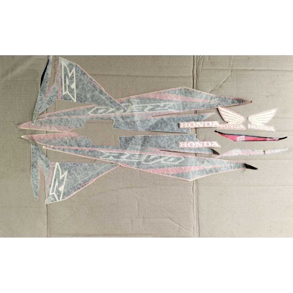 striping sticker decal list Honda Revo lama kapinis hitam 2007 2008 detail original kualitas terjami