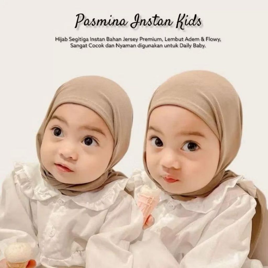 Pashmina segitiga instan Anak 1-3tahun /Pashmina Instan Anak/kerudung anak
