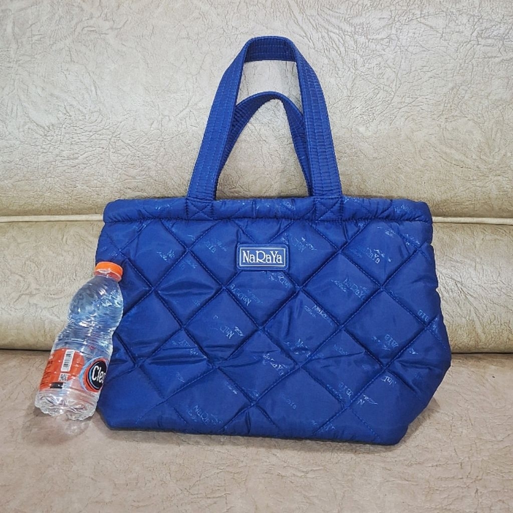 Tas NARAYA Tote Bag Thailand motif Diamond Biru
