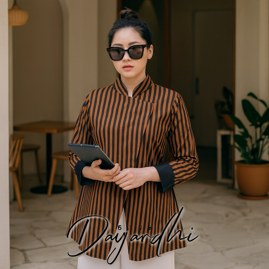 Dayardhi atasan lurik wanita kebaya lurik kebaya janggan baju ethnik lurik kebaya kartini lurik