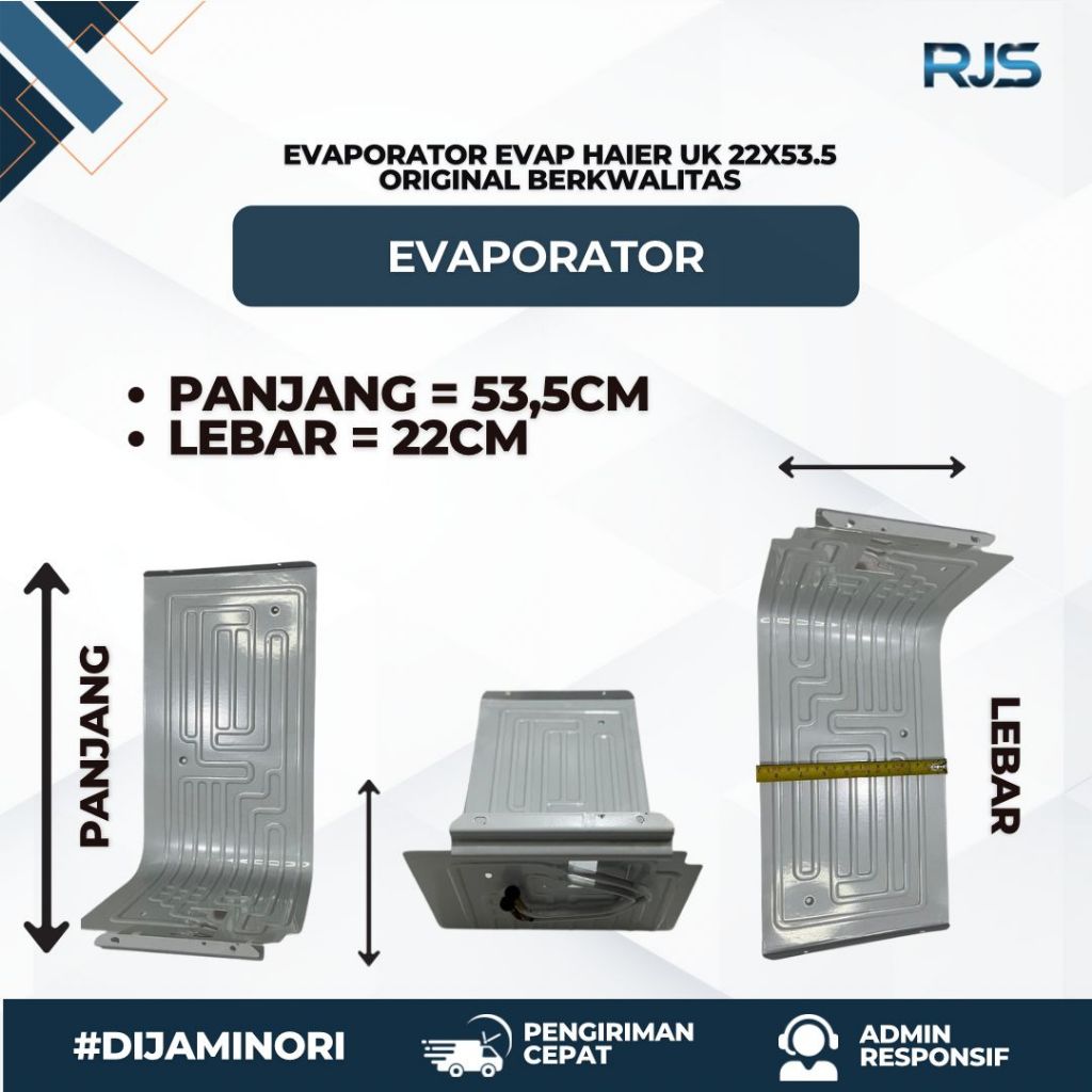 Evaporator/Evap/Epap kulkas 1 satu pintu  Haier/Sanyo/Aqua Original uk 53.5 x 22 cm berkualitas