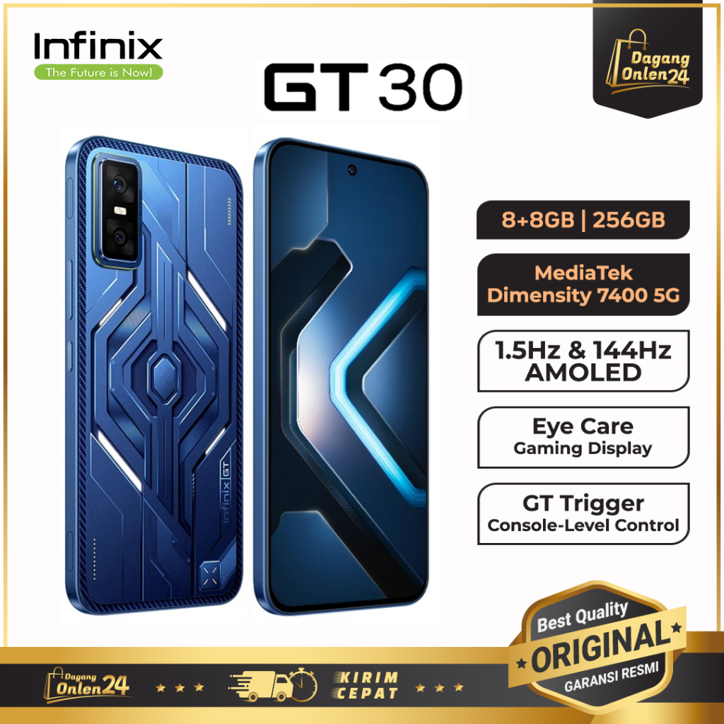 infinix GT 30 5G 8/256GB Dimensity 7400 Handphone Gaming Murah Original 100% HP infinix Terbaru 2025