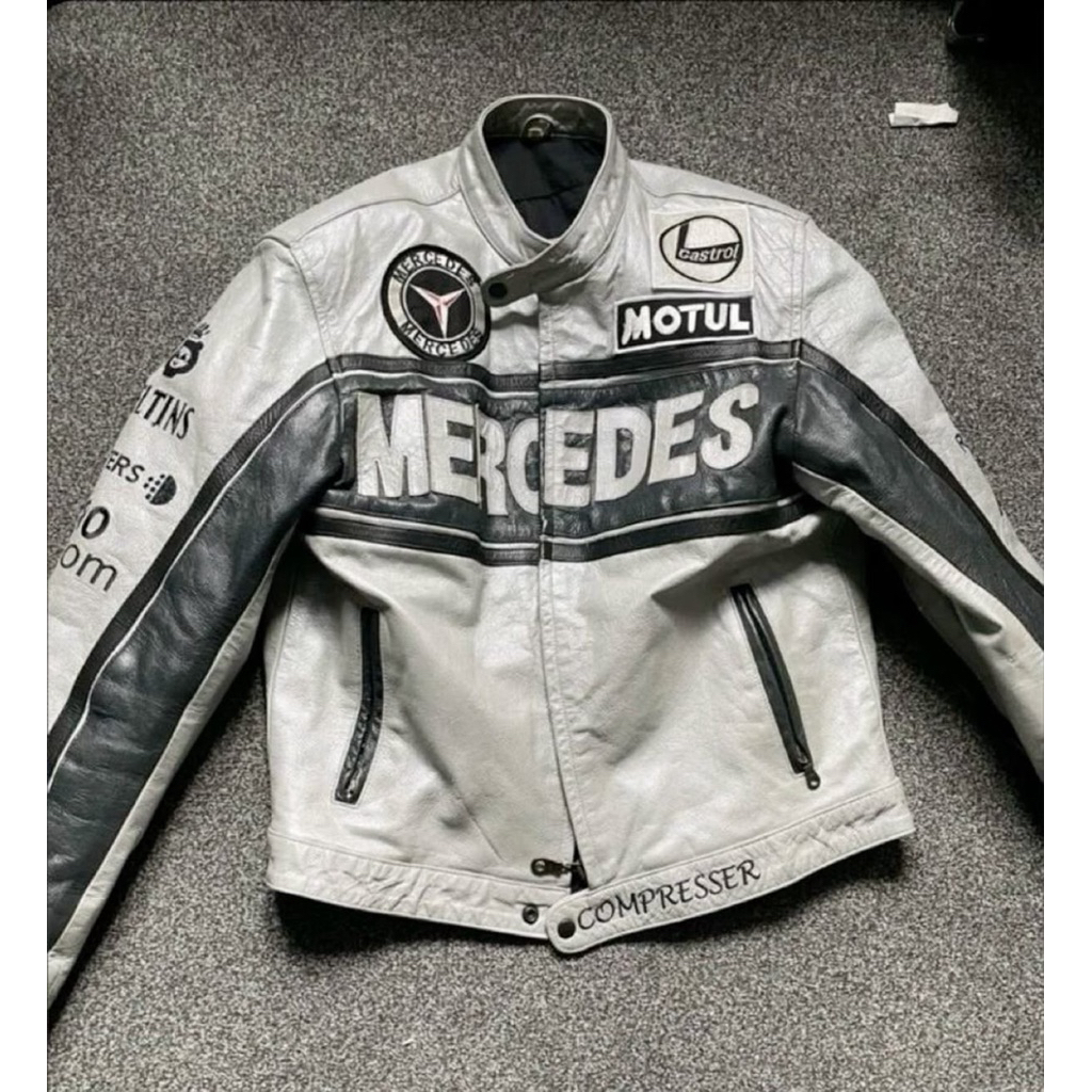 (READYSTOCK) Jaket F1 Mercedes Benz Race Leather Jacket