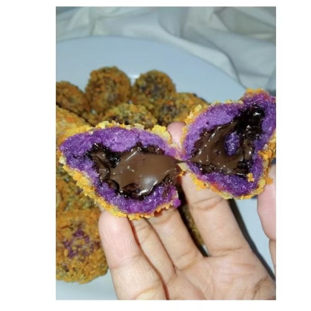 bola ubi ungu coklat lumer kemasan isi 14 pcs