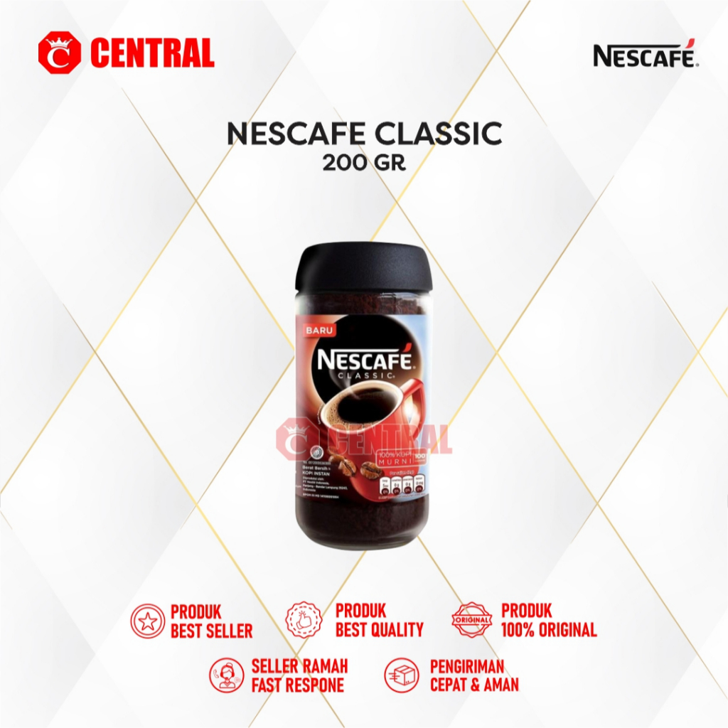 Nescafe Classic Kopi Hitam Botol 200g