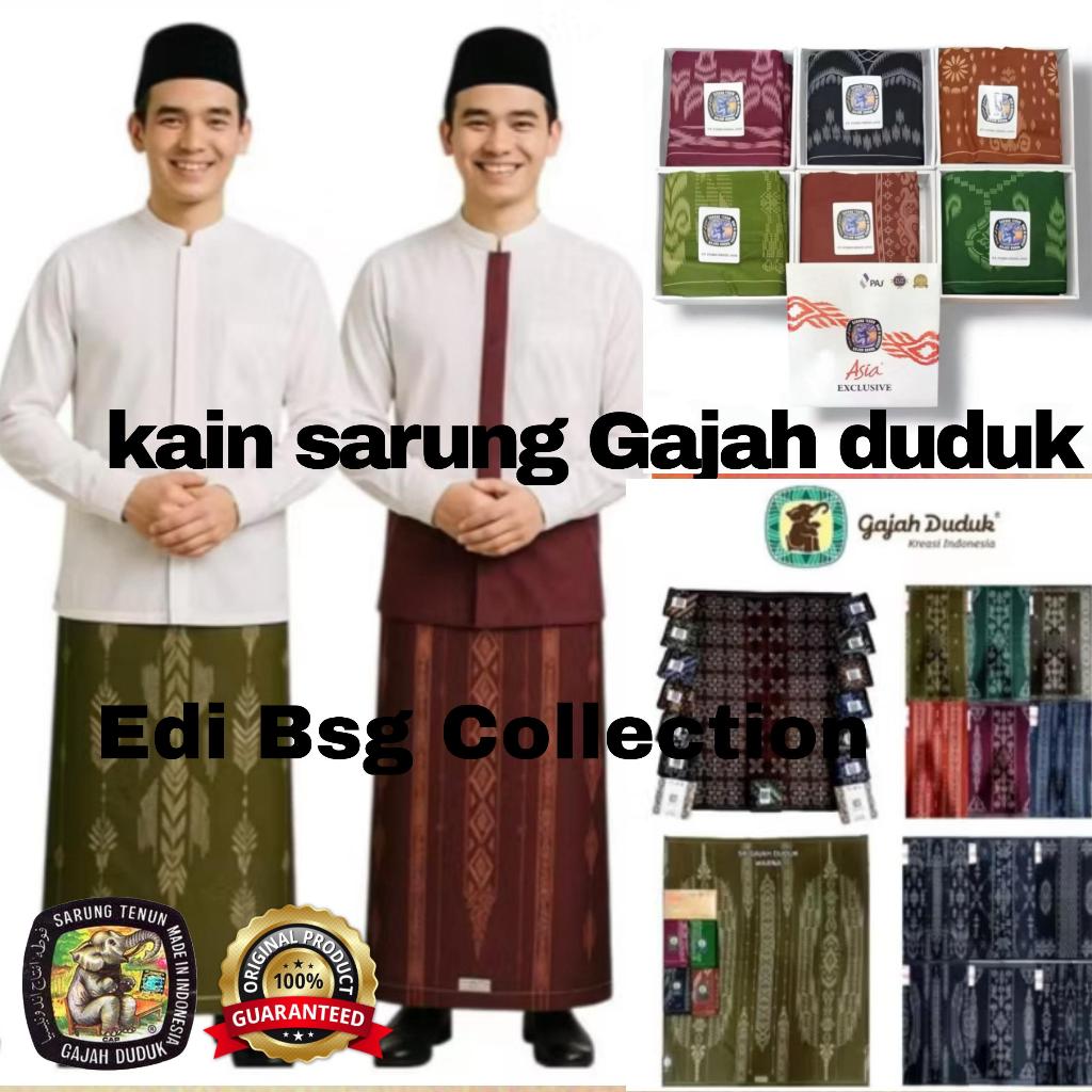 Kain Sarung Gajah Duduk Pria Dewasa Asia Kembang Exclusive original