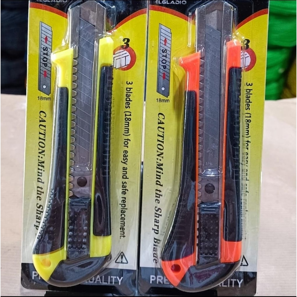 Pisau Cutter Besar ELGLADIO / POPEYE - Pisau Cutter Besar Bonus Refil Mata Pisau