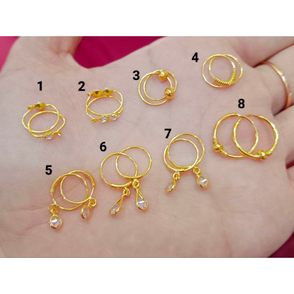 ANTING BAYI & ANAK VARIASI PERHIASAN PERAK 925 LAPIS EMAS