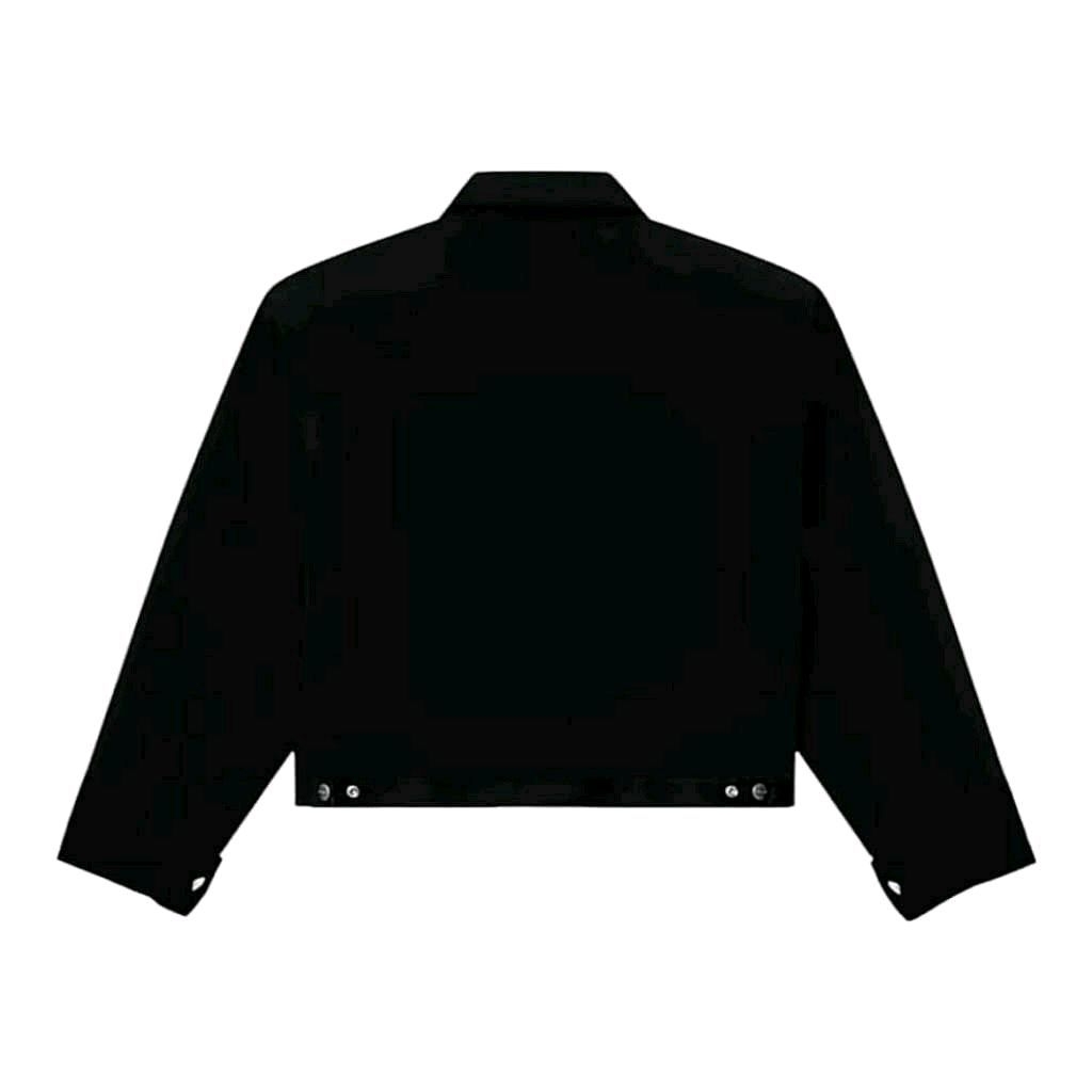 Work Jaket Crop Boxy Pria -  Hitam polos jacket Peria unisex Jaket