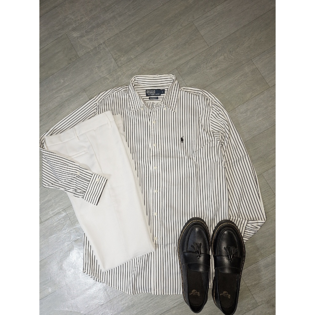 Kemeja Shirt Polo Ralph Lauren Pria Wanita Cotton Second Original