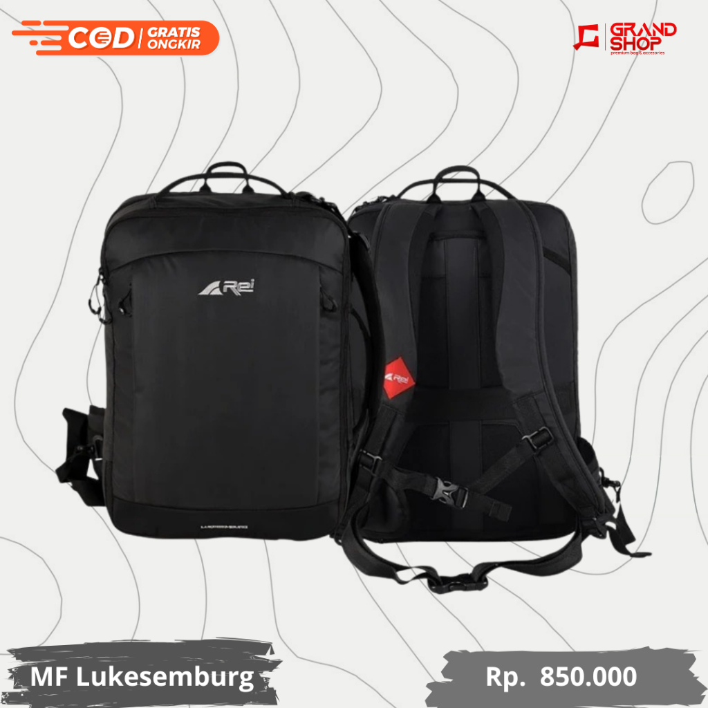 Tas Ransel Multifungsi Lukesemburg Hitam Arei Outdoorgear