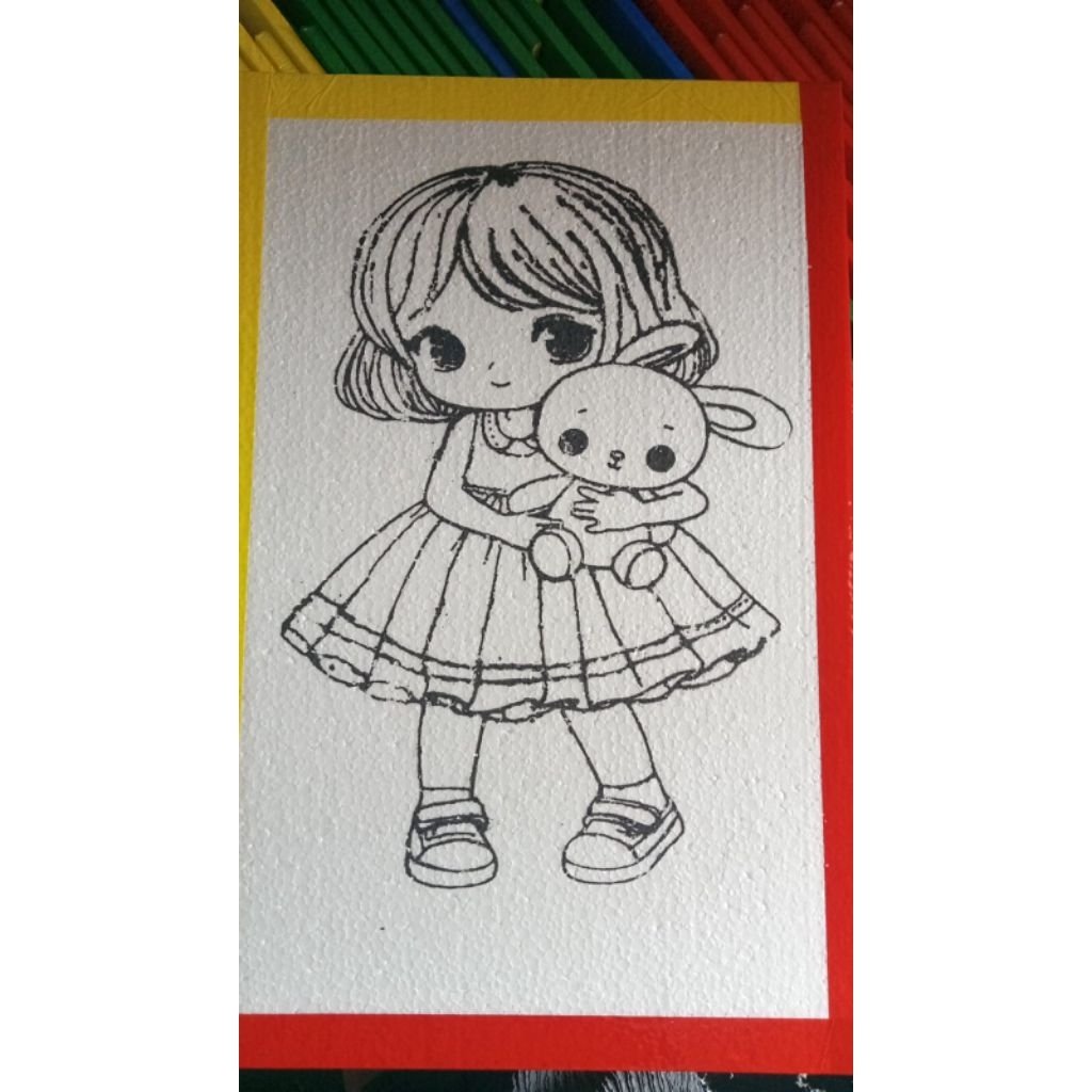 sterafoam lukis anak upin ipin UK 33x50