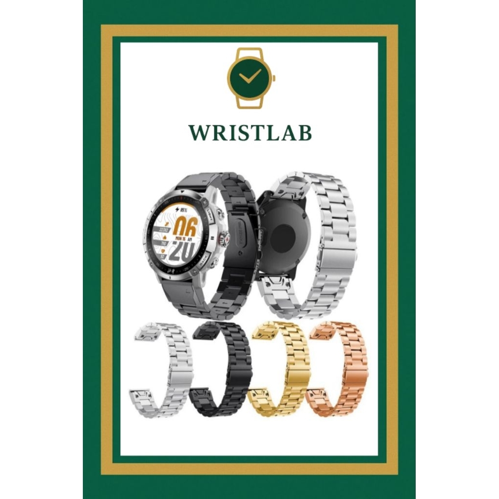 WRISTLAB STRAP QUICKFIT STAINLESS 26MM FOR GARMIN FENIX 5X / FENIX 6X / FENIX 7X / FENIX 8 51MM TALI