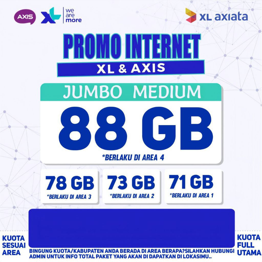 TEMBAK PAKETDATA 88GB XL & AXIS TERMURAH 