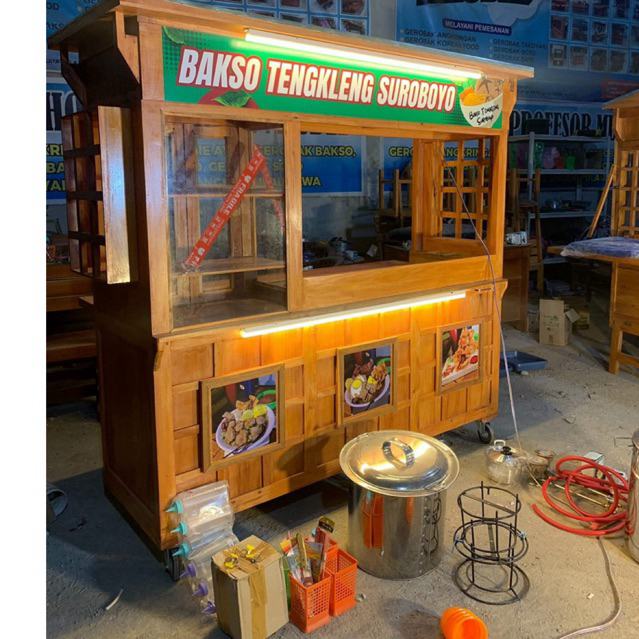 Gerobak mie ayam bakso model jepang paket komplit peralatan